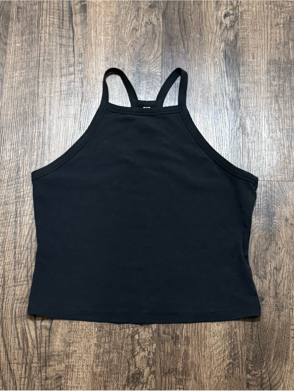Fabletics Black High Neck Cropped Tank Top - Women